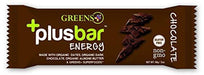 Greens+ Plusbar Energy Chocolate | Organic | Vegan | Non-GMO | Soy, Dairy & Gluten Free Bar Made with Organic Dates, Dark Chocolate, Almonds & Superfoods |EcoCert Certified| 70% Cacao, Box of 12 Bars Supplement Greens+ 