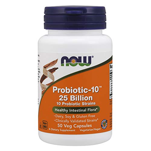 NOW Probiotic-10 25 Billion,50 Veg Capsules Supplement NOW Foods 