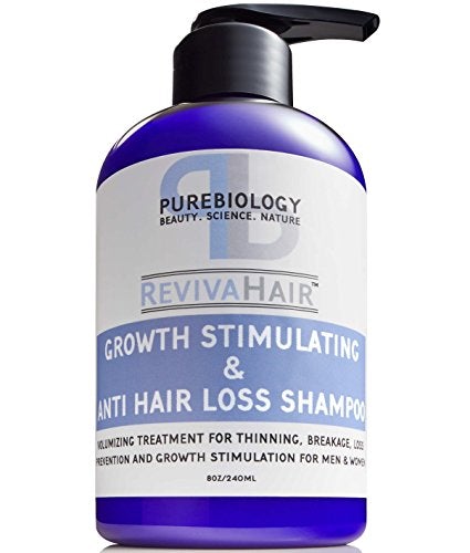 Hair Growth Stimulating Shampoo (Unisex) with Biotin, Keratin & Breakthrough Anti Hair Loss Complex - For men & women, 8 Oz Skin Care Pure Biology 