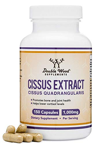 Cissus Quadrangularis Super Extract, 150 Capsules, Made in the USA, Dietary Supplement for Joint and Tendon Pain, 1000mg Serving Size Supplement Double Wood Supplements 