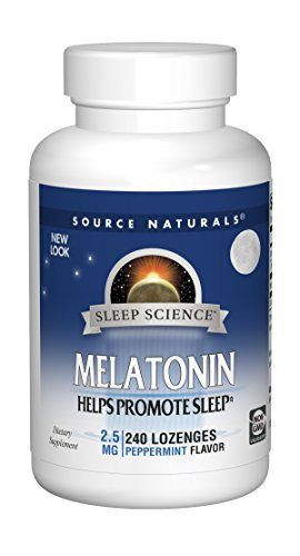 Source Naturals Sleep Science Melatonin 2.5mg Peppermint Flavor Promotes Restful Sleep and Relaxation - Supports Natural Sleep/Wake Patterns and Rhythms- 240 Lozenges Supplement Source Naturals 