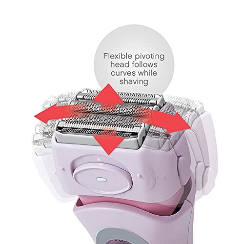 Panasonic Electric Shaver for Women, Cordless 4 Blade Razor, Bikini Trimmer Attachment, Pop-up Trimmer, Wet Dry Operation, Close Curves – ES2216PC Beauty Panasonic 