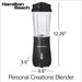 Hamilton Beach Personal Blender for Shakes and Smoothies with 14oz Travel Cup and Lid, Black (51101AV) Kitchen Hamilton Beach 