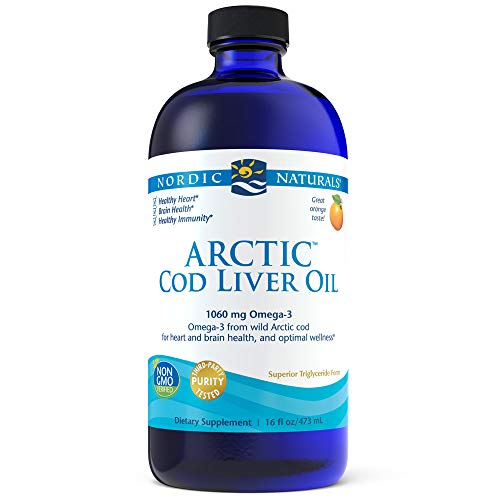 Nordic Naturals, Arctic Cod Liver Oil, Orange, 1060 mg Omega-3, 16 fl oz (473 ml) Supplement Nordic Naturals 
