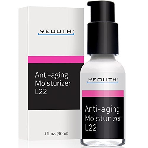 Best Anti Aging Moisturizer Face Cream, Shea Butter, Jojoba & Macadamia Seed Oil, and Patented L22 Complex From YEOUTH, Hydrates, Firms, Erases Wrinkles and Evens Skin Tone - Day and Night Cream Skin Care Yeouth 
