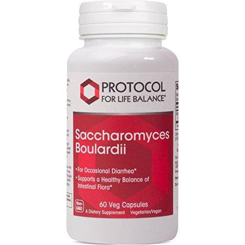 Protocol For Life Balance - Saccharomyces Boulardii - Supports a Healthy Balance of Intestinal Flora, GI Tract Relief, Upset Stomach, Immunity, Digestion, & Gut Health - 60 Veg Capsules Supplement Protocol For Life Balance 