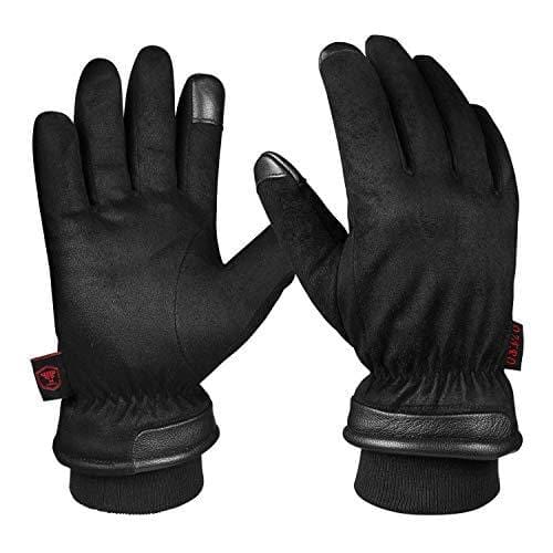 OZERO Waterproof Gloves Touch Screen Winter Driving Glove Thermal Gifts for Men in Cold Weather Black Medium Sports OZERO 