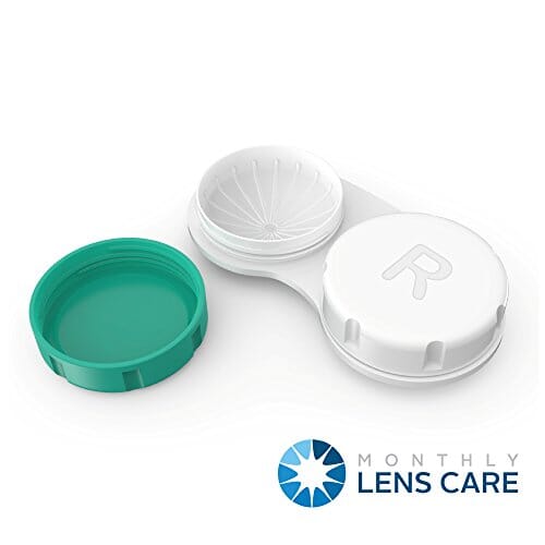 Contact Lens Cases 12 Pack. One Year Bulk Supply. Tweezers and Applicator Set Included. Protect Your Eyes by Changing Your Lens Case Monthly Drugstore Axim USA 