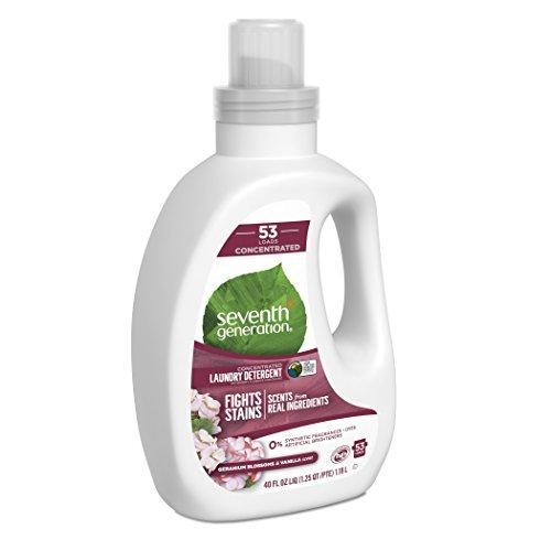 Seventh Generation Concentrated Laundry Detergent, Geranium Blossoms and Vanilla, 106 loads, 40 oz, 2 Pack (Packaging May Vary) Laundry Detergent Seventh Generation 