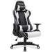 Homall Gaming Chair Office Chair High Back Computer Chair PU Leather Desk Chair PC Racing Executive Ergonomic Adjustable Swivel Task Chair with Headrest and Lumbar Support (White) Furniture Homall 