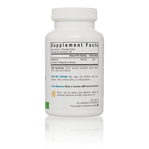 Seeking Health Active Magnesium Chewable | 100 Magnesium Chewable Tablets | Chewable Magnesium Supplements Supplement Seeking Health 