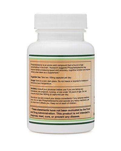 PhosphatidylSerine 300mg Per Serving, Made in The USA, 120 Capsules (Phosphatidyl Serine Complex) by Double Wood Supplements Supplement Double Wood Supplements 