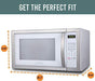 Farberware FMO11AHTPLB 1.1 Cu. Ft. 1000-Watt Microwave Oven with LED Lighting Cubic Feet, White/Platinum Kitchen Farberware 