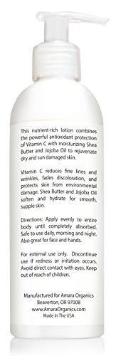 Amara Organics Vitamin C Face & Body Lotion 15% - With Shea Butter & Jojoba Oil - 8 oz Skin Care Amara Organics 