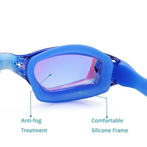 Aegend Swim Goggles, Swimming Goggles No Leaking Anti Fog UV Protection Triathlon Swim Goggles with Free Protection Case for Adult Men Women Youth Kids Child, 9 choices Swim Goggles Aegend 