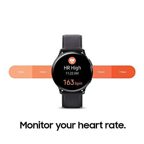 Samsung Galaxy Watch Active2 W/ Enhanced Sleep Tracking Analysis, Auto Workout Tracking, and Pace Coaching (44mm, GPS, Bluetooth), Aqua Black - US Version with Warranty Wireless Samsung 