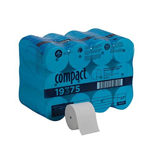 Compact Coreless 2-Ply Recycled Toilet Paper by GP PRO (Georgia-Pacific), 19375, 1000 Sheets Per Roll, 36 Rolls Per Case Skin Care Georgia Pacific 