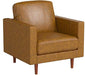 Amazon Brand – Rivet Revolve Modern Leather Armchair with Tapered Legs, 33"W, Caramel Furniture Rivet 
