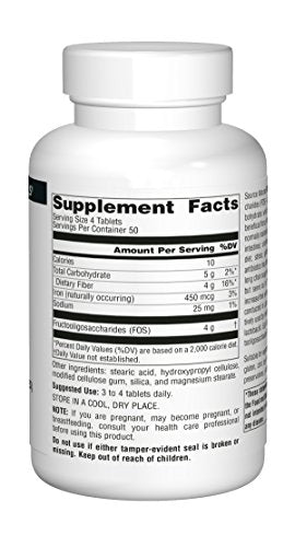 Source Naturals FOS (Fructooligosacchairdes) 1000mg Probiotic Enhancer - Prebiotic Supplement - Natural - 200 Tablets Supplement Source Naturals 