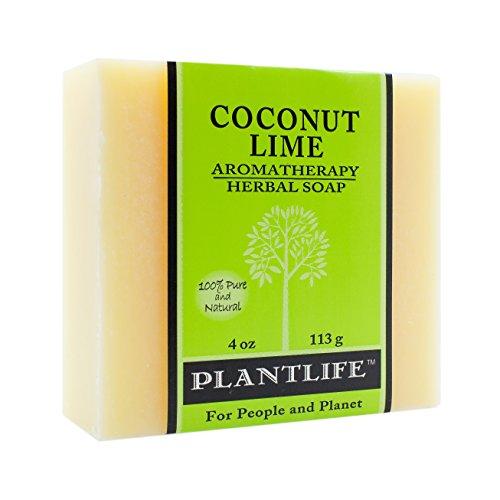 Coconut Lime 100% Pure & Natural Aromatherapy Herbal Soap- 4 oz (113g) Natural Soap Plantlife 