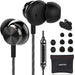 Earbuds, Betron BS10 Noise Isolating in Ear Headphones, Earphones with Microphone, Volume Control and Powerful Bass Sound Includes 3 Different Sized Pairs of Ergonomic Ear Buds and Carry Case, Black Electronics Betron 