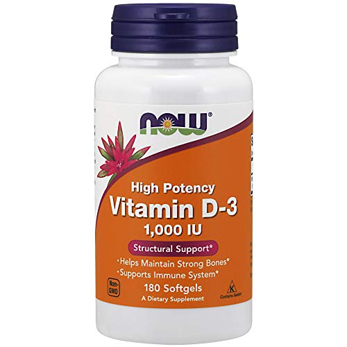 NOW Vitamin D-3 1,000 IU,180 Softgels Supplement NOW Foods 
