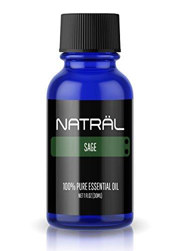 NATRÄL Sage, 100% Pure and Natural Essential Oil, Large 1 Ounce Bottle Essential Oil NATRÄL 