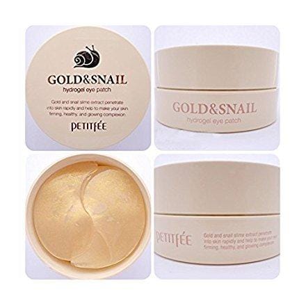 [PETITFEE] Gold & Snail Hydro Gel Eye Patch 60 pcs(30pairs) / dark circles,wrinkles / Korean Cosmetics Skin Care Petitfee 