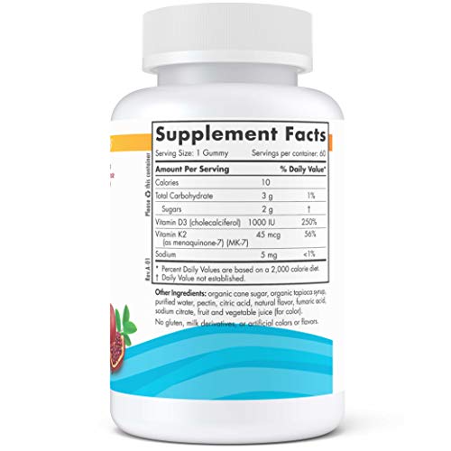 Nordic Naturals Vitamin D3 Plus K2 Gummies - Vitamin D3 from Natural Supplement Nordic Naturals 