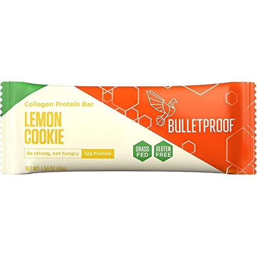 Bulletproof Collagen Protein Bars, Be Strong, Not Hungry, Lemon Cookie (12 Count) Supplement Bulletproof 