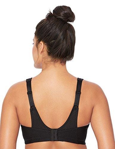 Glamorise womens Elite Performance Full Figure Plus Size No-Bounce Cami Wirefree Sports Bra #1067, Black, 40D Apparel Glamorise 