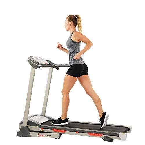 Sunny Health & Fitness SF-T7603 Electric Treadmill w/ 9 Programs, 3 Manual Incline, Easy Handrail Controls & Preset Button Speeds, Soft Drop System Sports Sunny Health & Fitness 