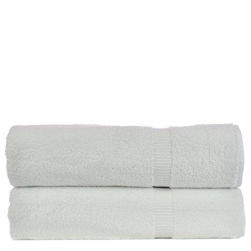 Chakir Turkish Linens Turkish Cotton Luxury Hotel & Spa Bath Towel, Bath Sheet - Set of 2, White Towel Chakir Turkish Linens 
