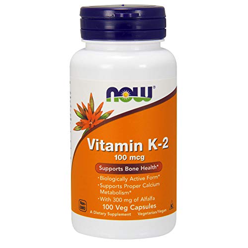 NOW Vitamin K-2 100 mcg,100 Veg Capsules Supplement NOW Foods 