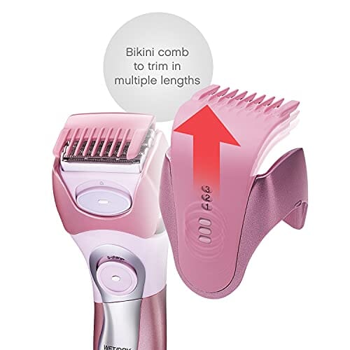 Panasonic Electric Shaver for Women, Cordless 4 Blade Razor, Bikini Trimmer Attachment, Pop-up Trimmer, Wet Dry Operation, Close Curves – ES2216PC Beauty Panasonic 