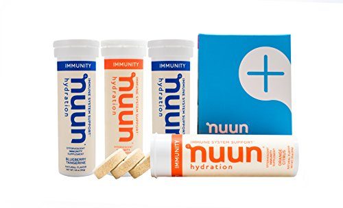 Nuun Immunity: Zinc, Turmeric, Elderberry, Ginger, Echinacea, and Electrolytes for an Anti-Inflammatory and Antioxidant Boost in Immune Support, Blueberry Tangerine/Orange Citrus Mixed 4-Pack Supplement Nuun 