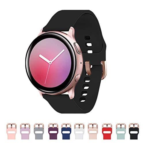 GinCoband 10PCS Bands Replacement for Galaxy Watch Active2 (40mm)/(44mm),Galaxy Watch Active 40mm,Galaxy Watch 42mm,20mm Quick Release with Rose Gold Buckle (10-Pack, Small) Sports GinCoband 