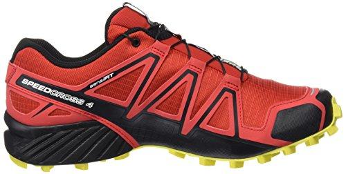 Salomon Men's Speedcross 4 Trail Running Shoes Radiant Red/Black / Corona Yellow 10 Men's Trail Shoes Salomon 