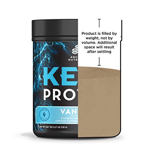 Ancient Nutrition KetoPROTEIN Powder, Keto Diet Supplement, High Quality Low Carb Proteins and Fats from Bone Broth and MCT Oil, Vanilla, 17 Servings, 18.7 oz Supplement Ancient Nutrition 