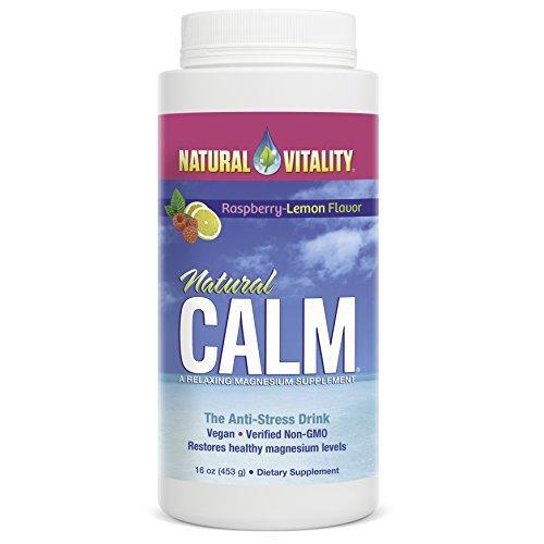 Natural Calm Diet Supplement, Raspberry Lemon, 16 oz. Supplement Natural Vitality 