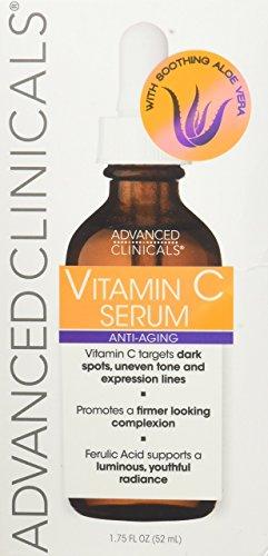 Advanced Clinicals Vitamin C Anti-aging Serum for Dark Spots, Uneven Skin Tone, Crows Feet and Expression Lines. 1.75 Fl Oz. Skin Care Advanced Clinicals 