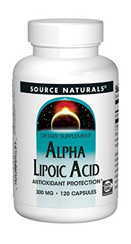 Source Naturals Alpha Lipoic Acid 300mg Antioxidant Protection Supports Cellular Health, Healthy Blood Sugar Levels and Healthy Weight Management - 120 Capsules Supplement Source Naturals 