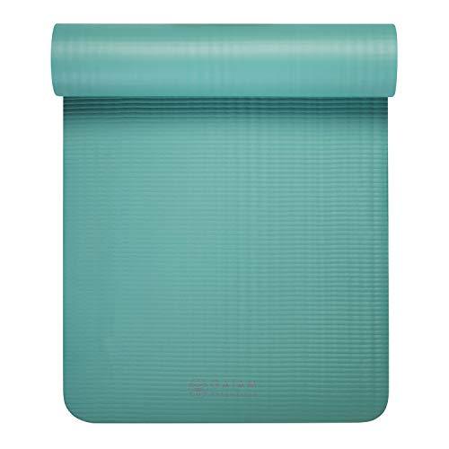 Gaiam Essentials Thick Yoga Mat Fitness & Exercise Mat With Easy-Cinch Yoga Mat Carrier Strap, Teal, 72"L X 24"W X 2/5 Inch Thick Sports Gaiam 