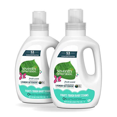 Seventh Generation Concentrated Baby Laundry Detergent, 106 loads, 40 oz, 2 Pack (Packaging May Vary) Laundry Detergent Seventh Generation 