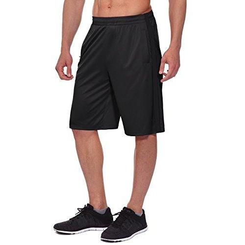 Baleaf Men's Athletic Basketball/Training Shorts with Zipper Pockets Black Size M Activewear Baleaf 