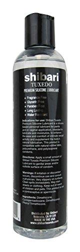 Shibari Tuxedo, A Fine Quality Personal Lubricant; Premium Silicone Based Lube, 8 Ounce Bottle Lubricant Shibari 