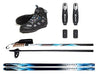 Whitewoods New Adult NNN Nordic Cross Country Ski Package Skis Binding Boots Poles 207cm, 180lbs.+ (43) Ski Whitewoods 