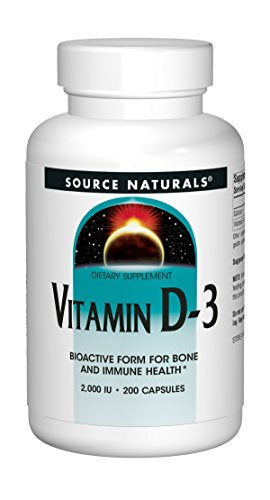 Source Naturals Vitamin D-3 2000IU - 200 Capsules Supplement Source Naturals 