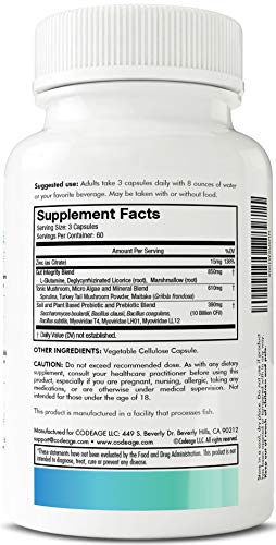 Extra Strength Leaky Gut Repair -180 Count- Supports Gut Healing, Optimal Digestive Health. For Bloating, Constipation, IBS, Diarrhea, and Irregularity. Advanced Digestive - L-Glutamine, Licorice Root Supplement Code Age 