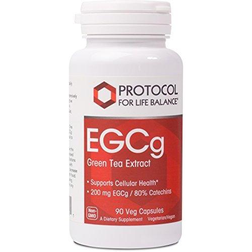 Protocol For Life Balance - EGCg - Green Tea Extract Supports Cellular Health, Supports Brain Function, Natural Energy Boost, Metabolism Support, & Rich in Antioxidants - 90 Veg Capsules Supplement Protocol For Life Balance 